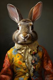Rabbit With Colourful Style by But First Framing