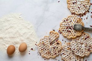 Frische Waffeln in der Küche