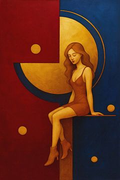 Abstract Gouden Dromen van GᎥรєlค Art Ŧ๏г Y๏ย