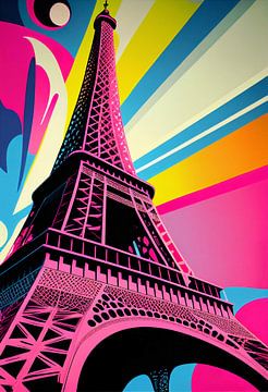 De Eiffeltoren - Pop Art van drdigitaldesign
