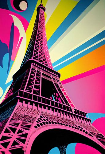 De Eiffeltoren - Pop Art