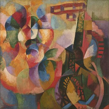 Robert Delaunay, zon, toren, vliegtuig 1913 van Atelier Liesjes