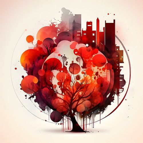 Heartshaped city tree