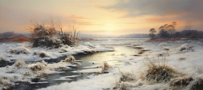Winterlicht | Winterlandschaft Gemälde von Blickfänger Gemälde