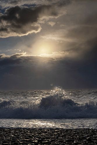 Glowing Spray in Dramatic Backlight