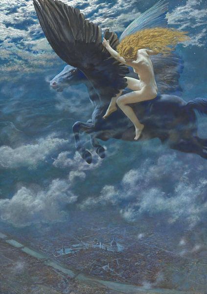 Dream Idyll (A Valkyrie), Edward Robert Hughes by Masterful Masters