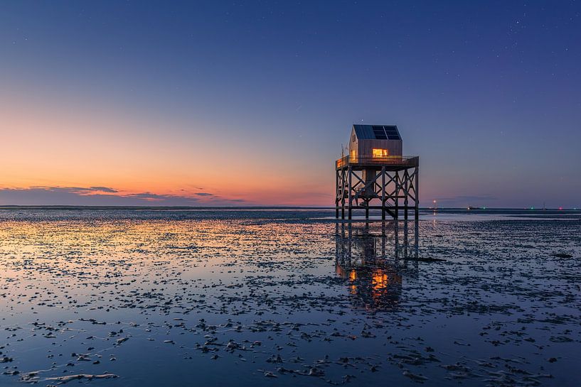The drowning house on the Engelsmanplaat in the Wadden Sea by Marga Vroom