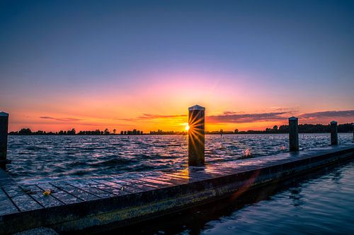 Zonsondergang Noord AA Zoetermeer van Robin Bulters