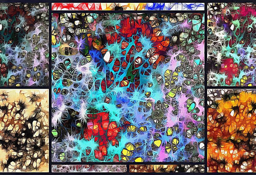 Drifting Dandelion Seeds Collage by Dorothy Berry-Lound