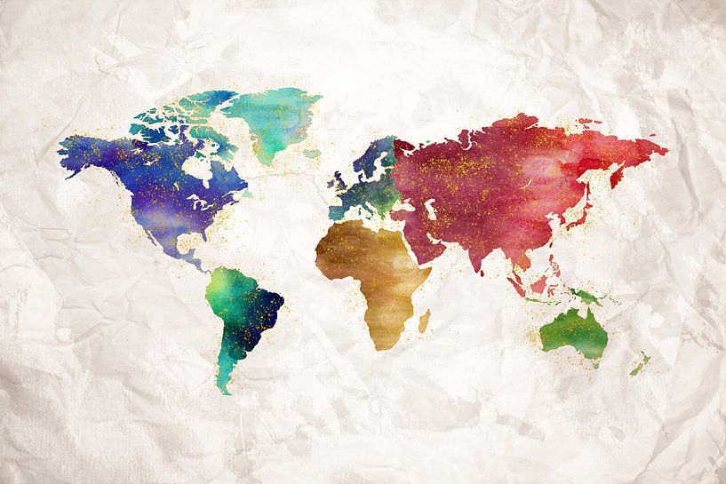 Artistic World Map II by ARTenyo👁⃤-
