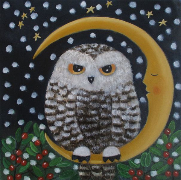Snow owl. by Gloria Gill