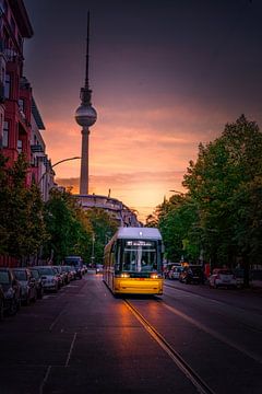 Coucher de soleil d'automne à Berlin sur Iman Azizi