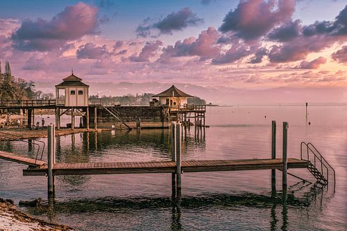 Bathing jetty at dusk