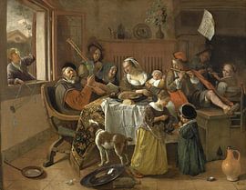 Het vrolijke huisgezin, Jan Steen