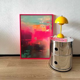 Customer photo: Colourful modern abstract painting by Studio Allee, on canvas