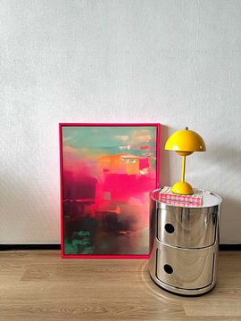 Klantfoto: Kleurrijk modern abstract schilderij van Studio Allee