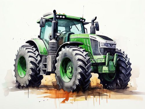 Grüner Traktor