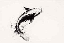 Koi in the river - dynamic and powerful by Poster Art Shop