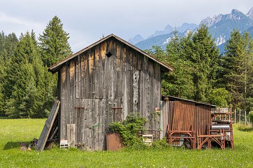 Oude houten schuur
