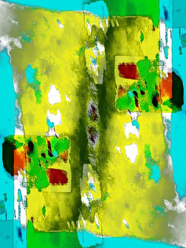 Abstracte kunst in geel