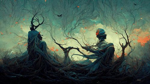 TRAUER III einsame Person in Traurigkeit