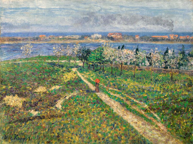 Darío de Regoyos~Amandel trees in Blossom by finemasterpiece