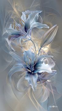 Blume in Blau von Gelissen Artworks