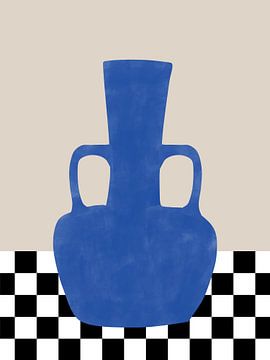 Azure Vase Chess Board by Elena Ristova