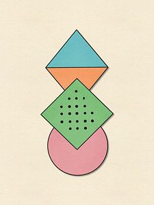 Minimalistische Formen in Pastell