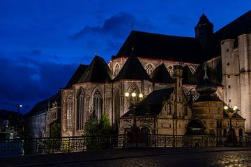 Ghent - St Michael's church at night by Irene Hoekstra