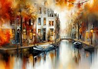 Autumn evening in Amsterdam