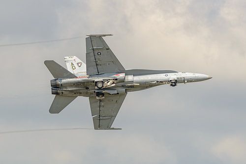 Flyby Boeing F/A-18C Hornet lors d'un meeting aérien.