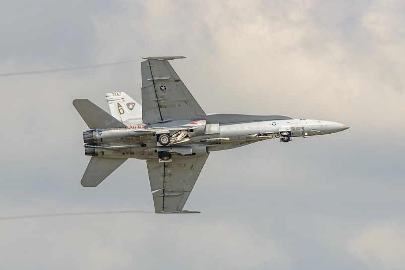 Vorbeiflug einer Boeing F/A-18C Hornet während einer Flugshow. von Jaap van den Berg