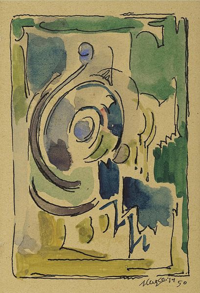 Albert Gleizes - Compositie (ca. 1950) van Peter Balan