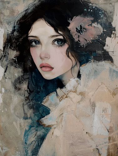 Portret in pastelkleuren