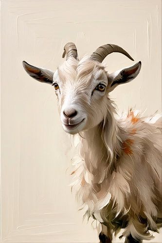 Expressief portret van een geit