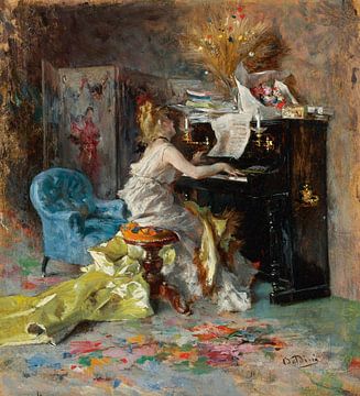 Giovanni Boldini - Woman at the piano (1870 by Peter Balan