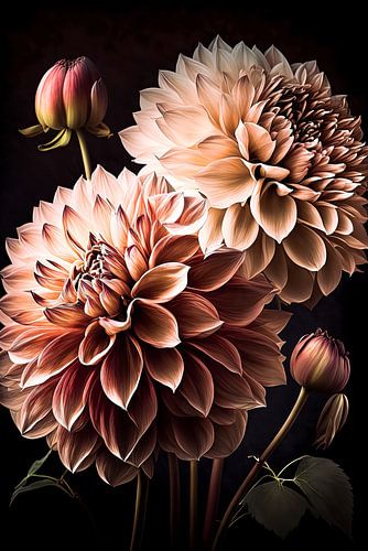 Dahlia schoonheid van Vlindertuin-Art