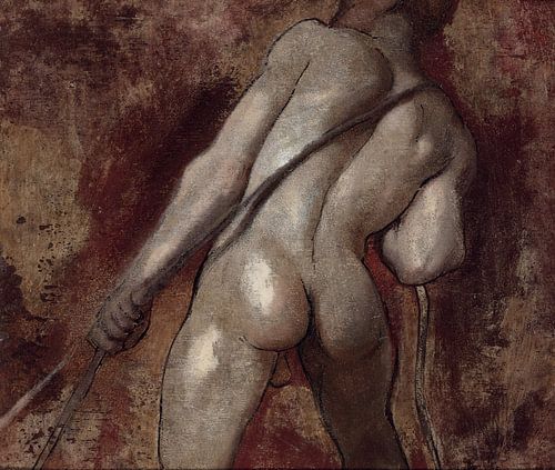 Naakt mannelijk figuur trekt aan touw, William Etty