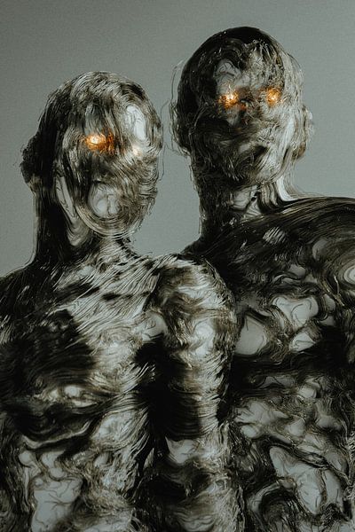 Verhüllte Figuren mit brennenden Augen von kautsar1 art