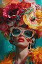 Flowers blooming in bright colors van Bianca ter Riet thumbnail