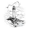 Un phare par mer agitée sur Pixelbull Design