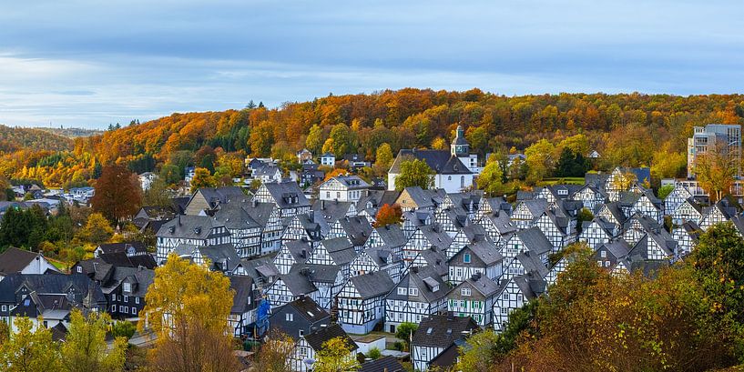 Panorama des historischen Freudenbergs im Herbst von Henk Meijer Photography