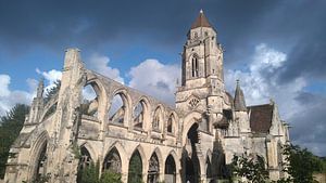 Ruïnes van de Saint-Étienne-le-Vieux kerk, Caen, Frankrijk van Deborah Blanc