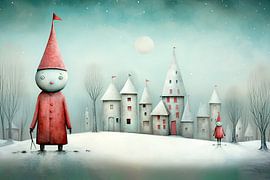 Traces solitaires dans la neige sur Erich Krätschmer