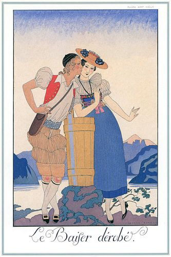 George Barbier – Le Baiser Dérobé