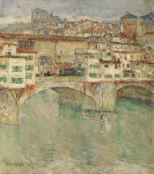 Ponte Vecchio, Childe Hassam von Meisterhafte Meister