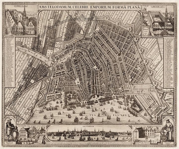 Amsterdam, Karte 1643 von Atelier Liesjes