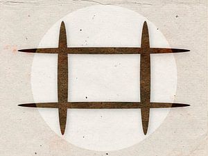 ZEN Art Illustration Gemälde: ZEN in einem Kreis