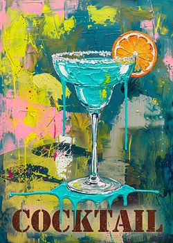 Tropical Vibes: An abstract cocktail artwork